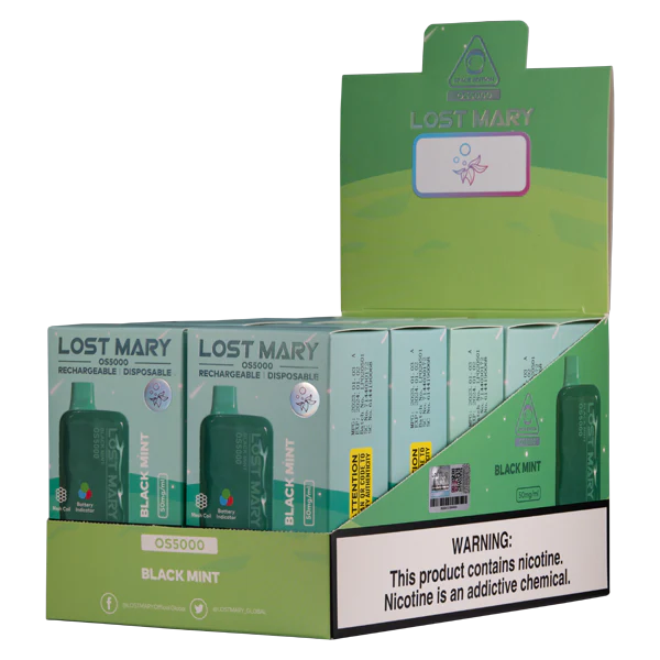 Venta De Vaporizadores Al Por Mayor menta negra D4H84F106 LOST MARY OS5000