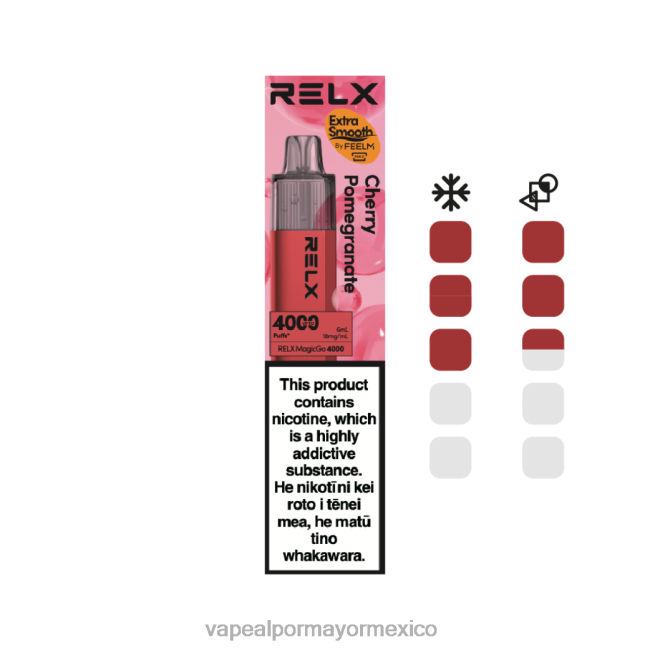 Jugo De Vapeo - RELX MagicGo 4000 vaporizadores desechables granada cereza 46PP48