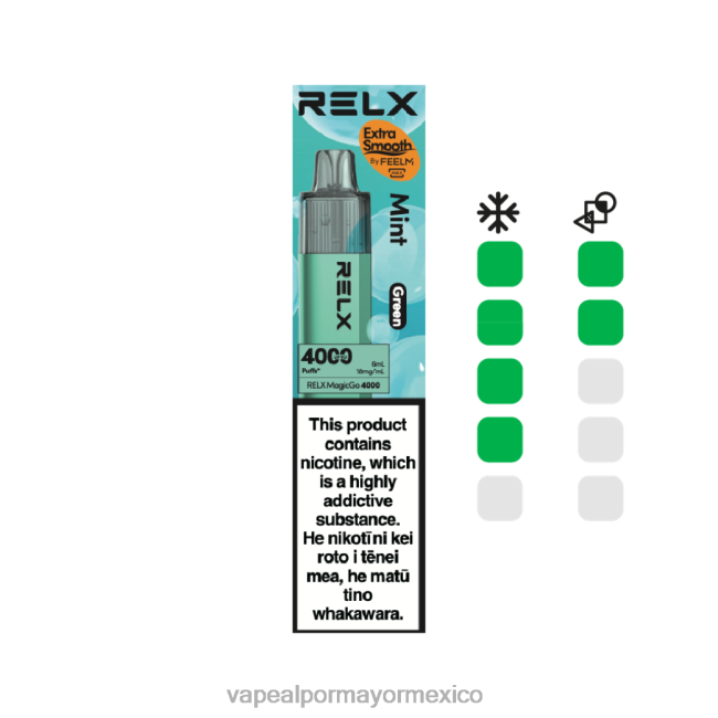 Vaporizador Al Por Mayor - RELX MagicGo 4000 vaporizadores desechables menta (verde) 46PP44