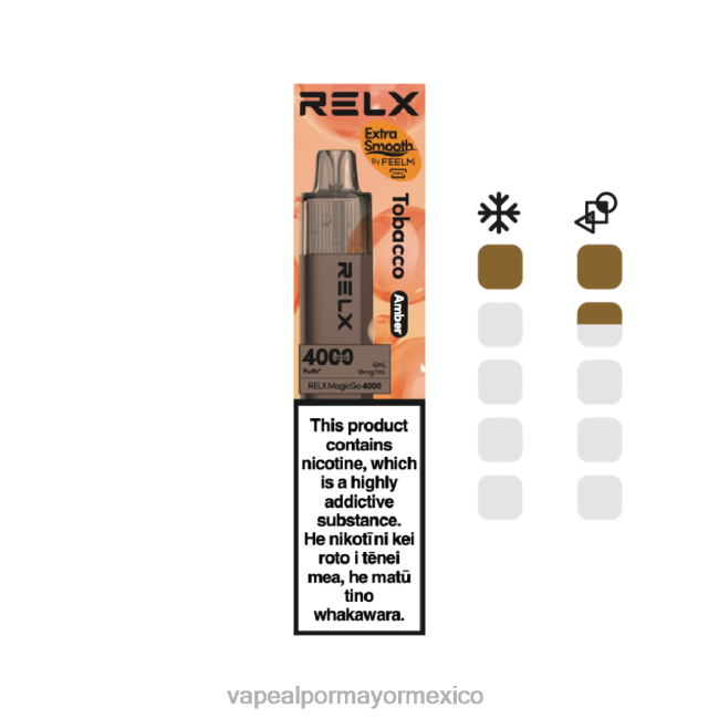 Vaporizador Desechable Al Por Mayor - RELX MagicGo 4000 vaporizadores desechables tabaco (ámbar) 46PP45