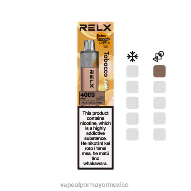 Vaporizador Desechable Precio - RELX MagicGo 4000 vaporizadores desechables tabaco (oro) 46PP42