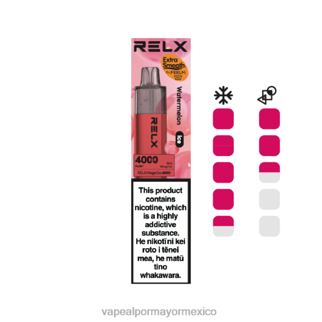 Vaporizador Mexico - RELX MagicGo 4000 vaporizadores desechables sandía (hielo) 46PP47