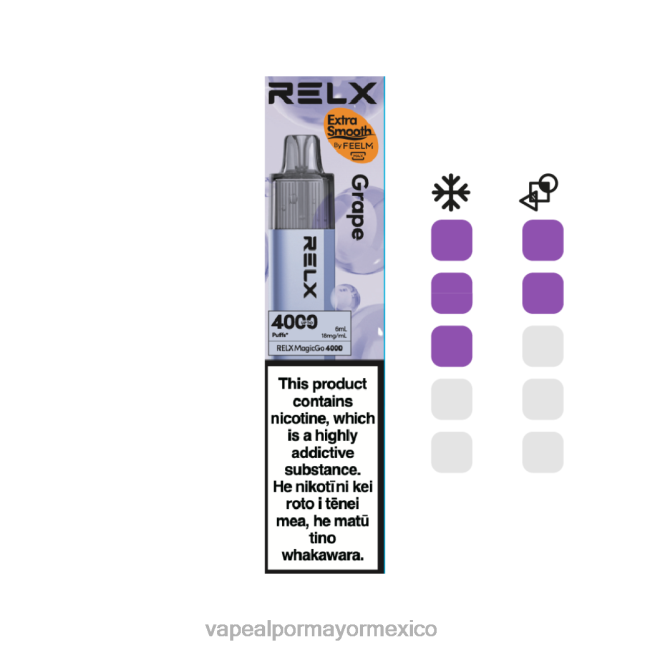 Venta De Vaporizadores Al Por Mayor - RELX MagicGo 4000 vaporizadores desechables uva 46PP46
