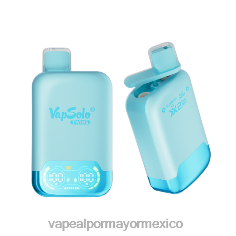 Vape Al Por Mayor Mexico - Vapsolo TWINS vaporizador desechable hielo de arándanos y cereza gaseosa HJ862121