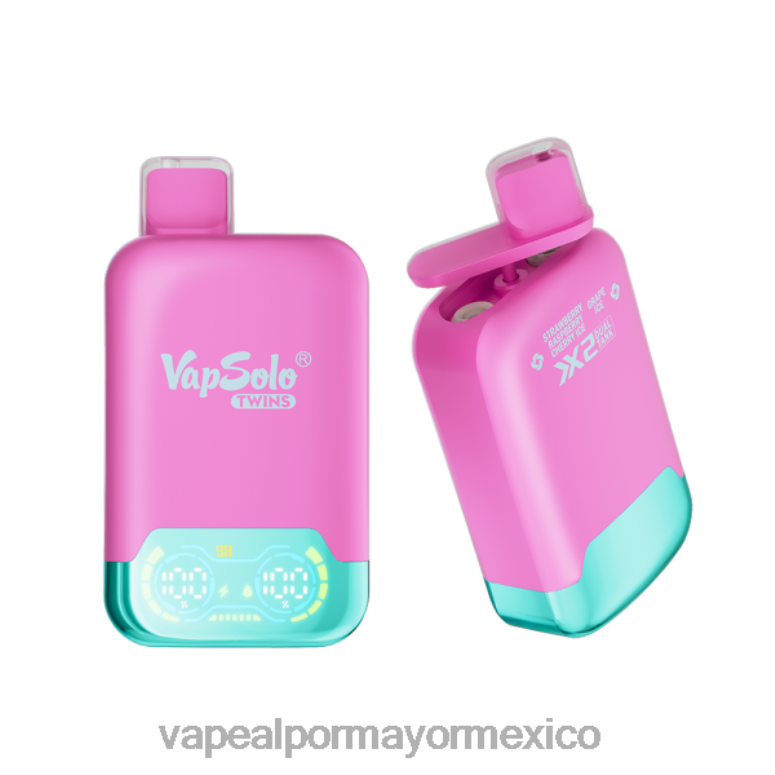 Vaporizador Mexico - Vapsolo TWINS vaporizador desechable hielo de fresa, frambuesa, cereza y hielo de uva HJ862127