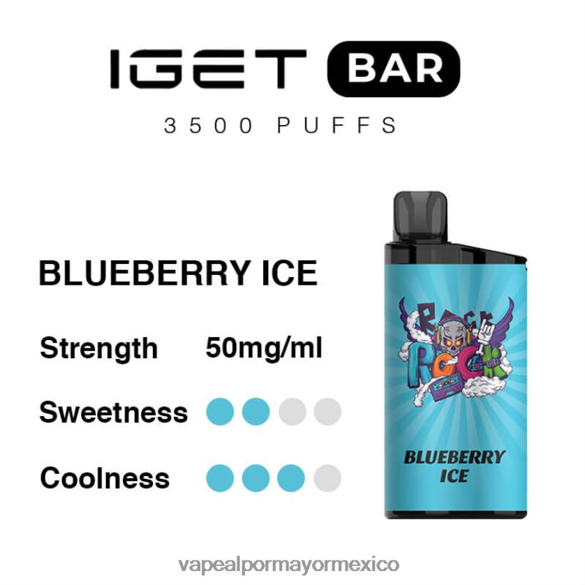 Jugo De Vapeo hielo de arándanos D4H84F98 IGET BAR 3500 5% nicotina