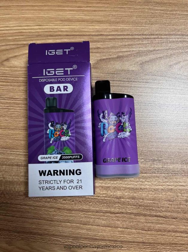 Jugo De Vapeo hielo de uva D4H84F88 IGET BAR 3500 5% nicotina