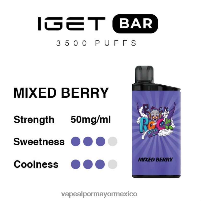 Vaporizador Al Por Mayor mezcla de baya D4H84F94 IGET BAR 3500 5% nicotina