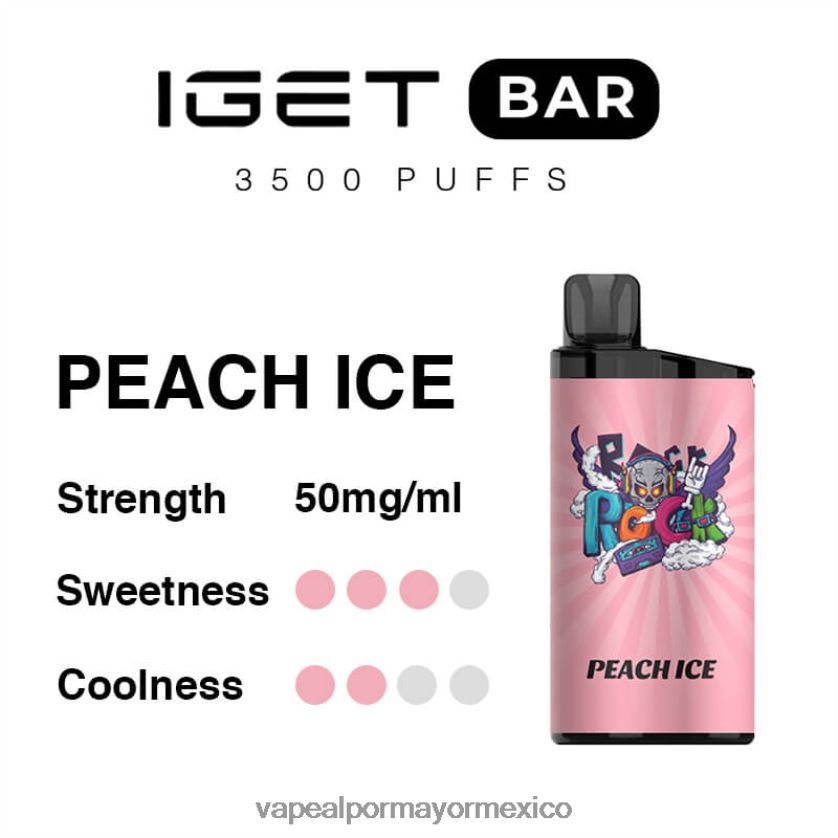 Vaporizador Desechable Al Por Mayor hielo de durazno D4H84F95 IGET BAR 3500 5% nicotina