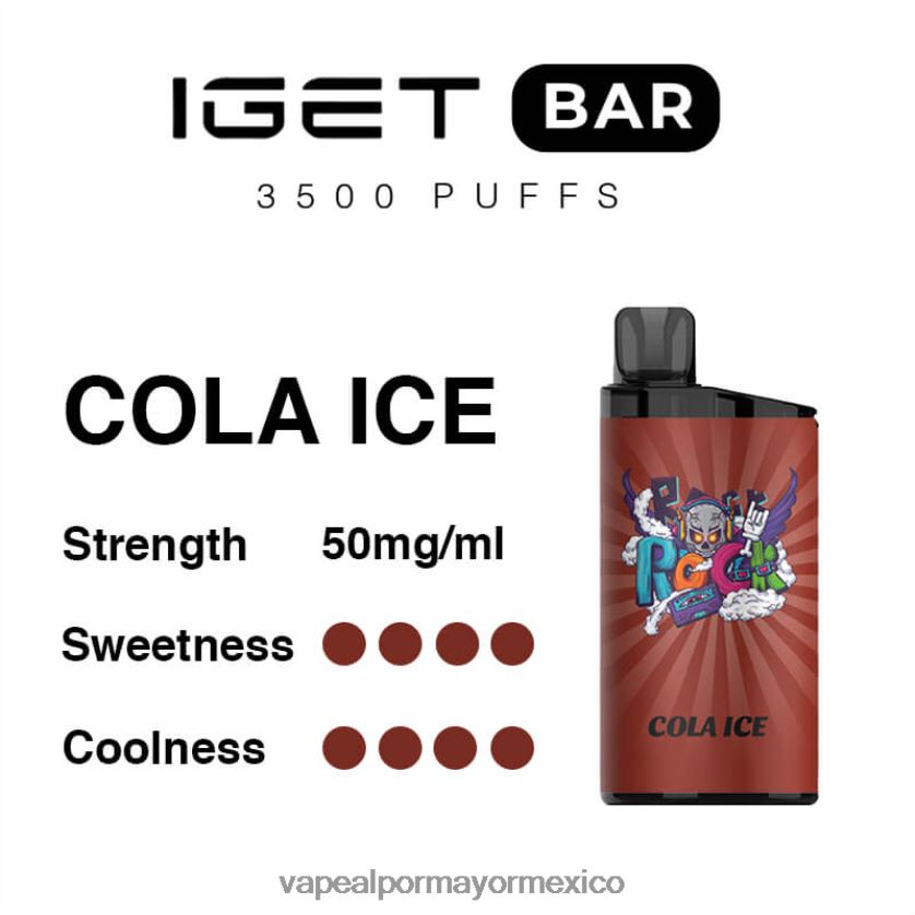 Venta De Vaporizadores Al Por Mayor hielo de cola D4H84F96 IGET BAR 3500 5% nicotina